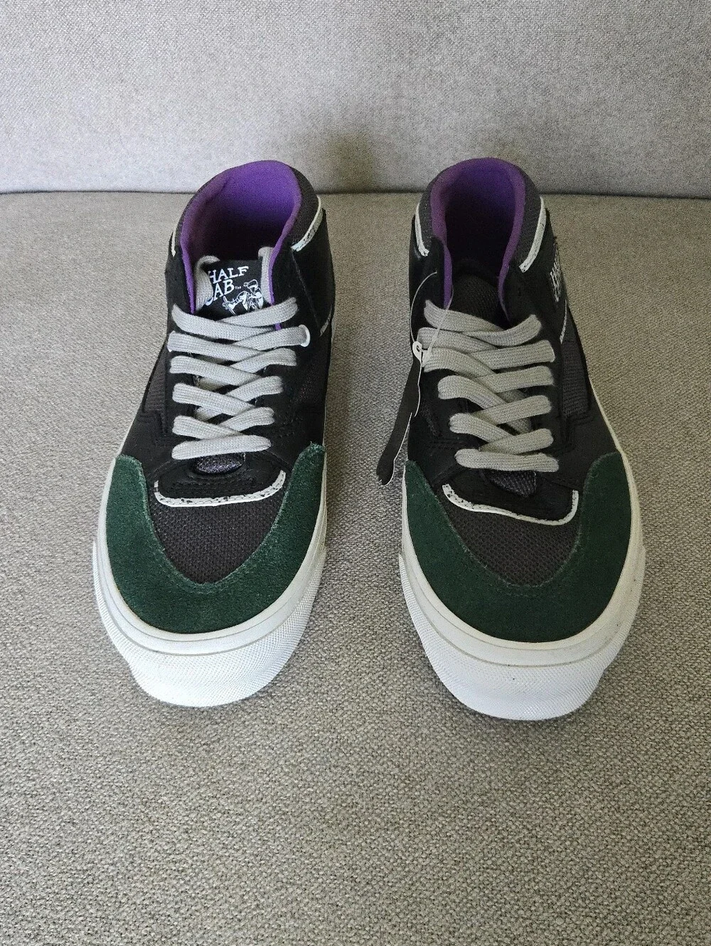 Vans Half Cab Men 8.5 Devil On The Detail Edition Heavy Duty Green Black 0826